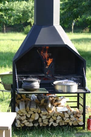 vrijstaande braai 1200