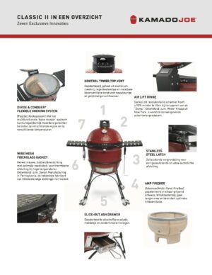 Kamado Joe Classic II - met onderstel en zijplankjes - incl actiepakket twv € 200