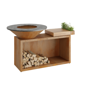 OFYR 100 Island+ Corten – Teak Hout