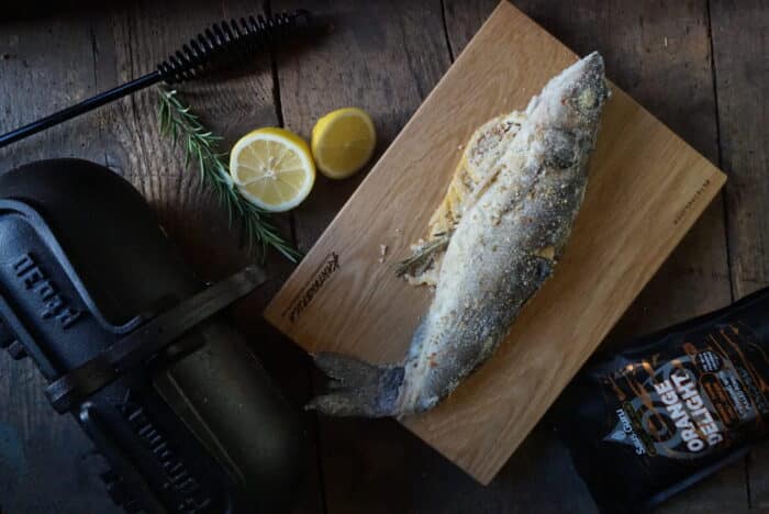 Zeebaars in zoutkorst eindresultaat