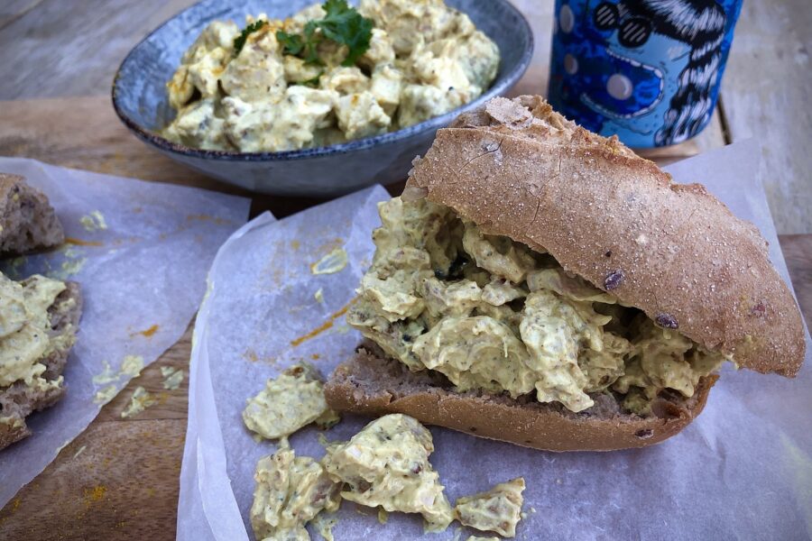 kamado recept green egg Kipkerrie eindproduct