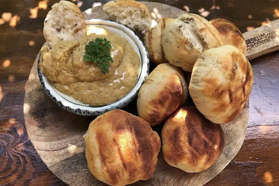 baba ganoush met kwarkbroodjes recept bbq kamado big green egg eindresultaat