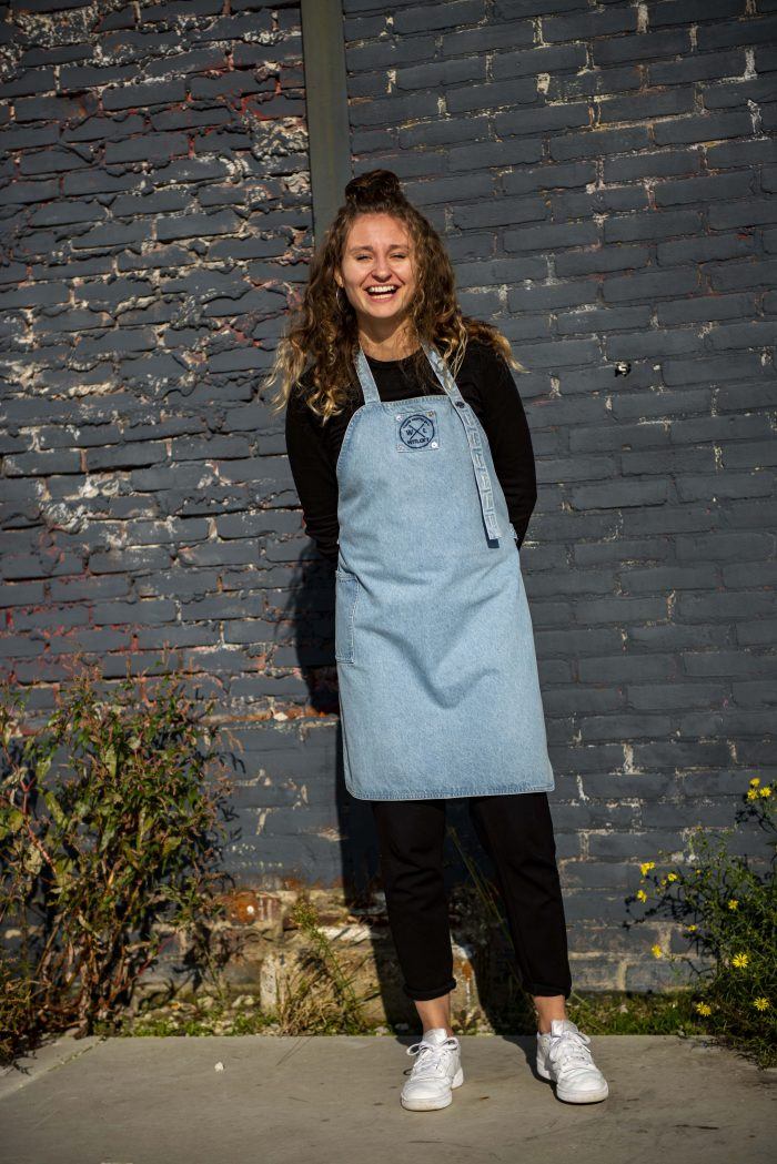 Witloft schort denim lichtblauw