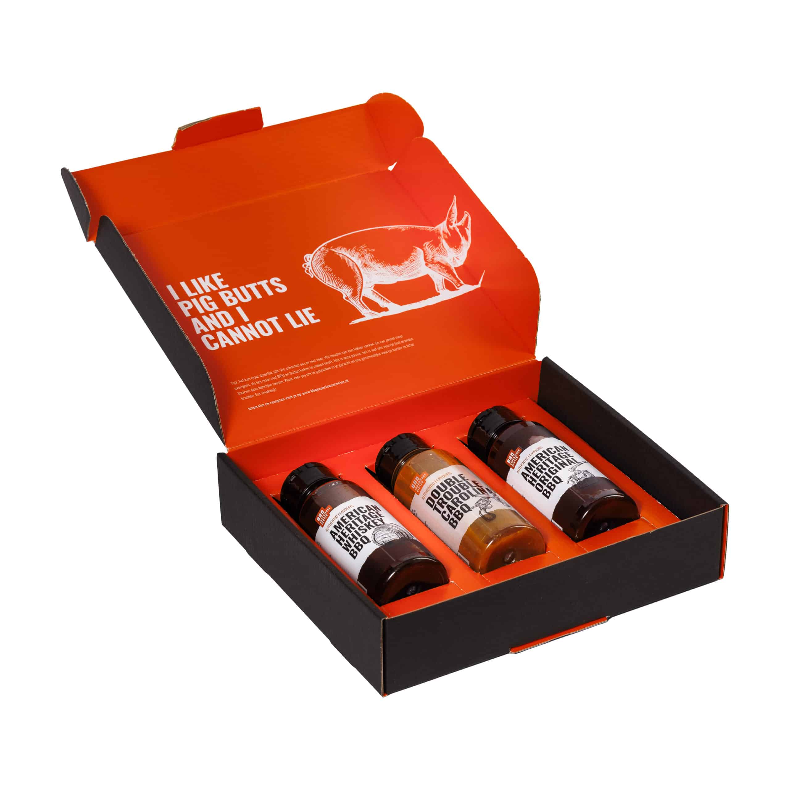 BXC giftbox 3x bbq saus - BBQ Experience Center BE