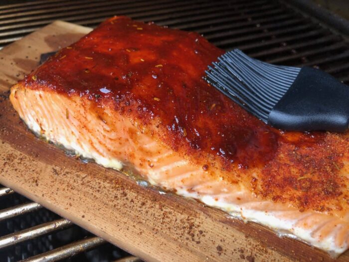 Recept-gelakte-zalm-met-gegrilde-witlof